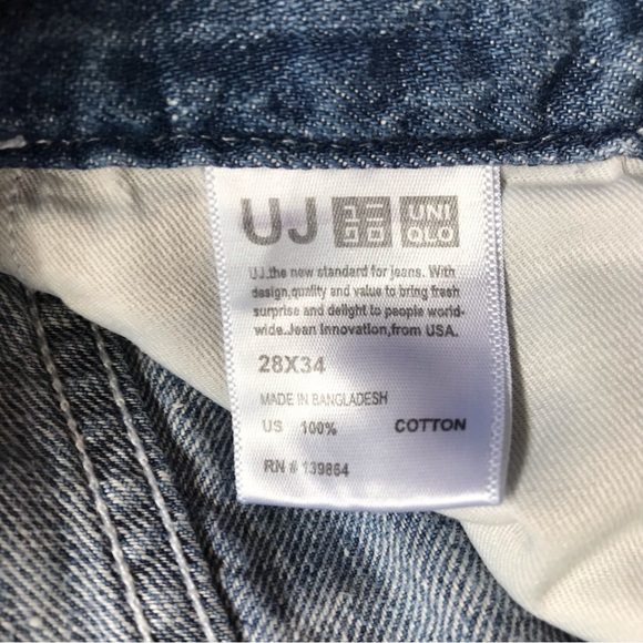 Reposted EUC Uniqlo jeans for men size 28 straight slim fit - Picture 6 of 6